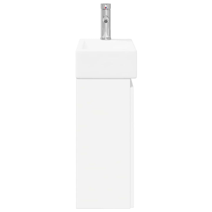 Badeværelses Vanity-enhed med Armatur Hvid 45,5 x 22,5 x 84 cm
