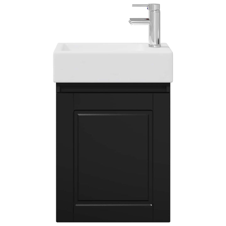 Badeværelses Vanity-enhed med Armatur Sort 45,5 x 22,5 x 84 cm