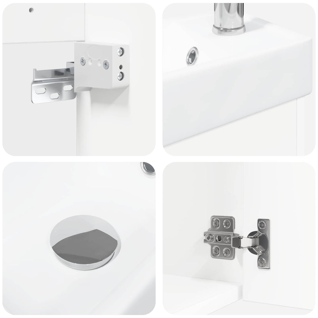 Badeværelses Vanity-enhed med Armatur Hvid 40,5 x 22,5 x 62 cm