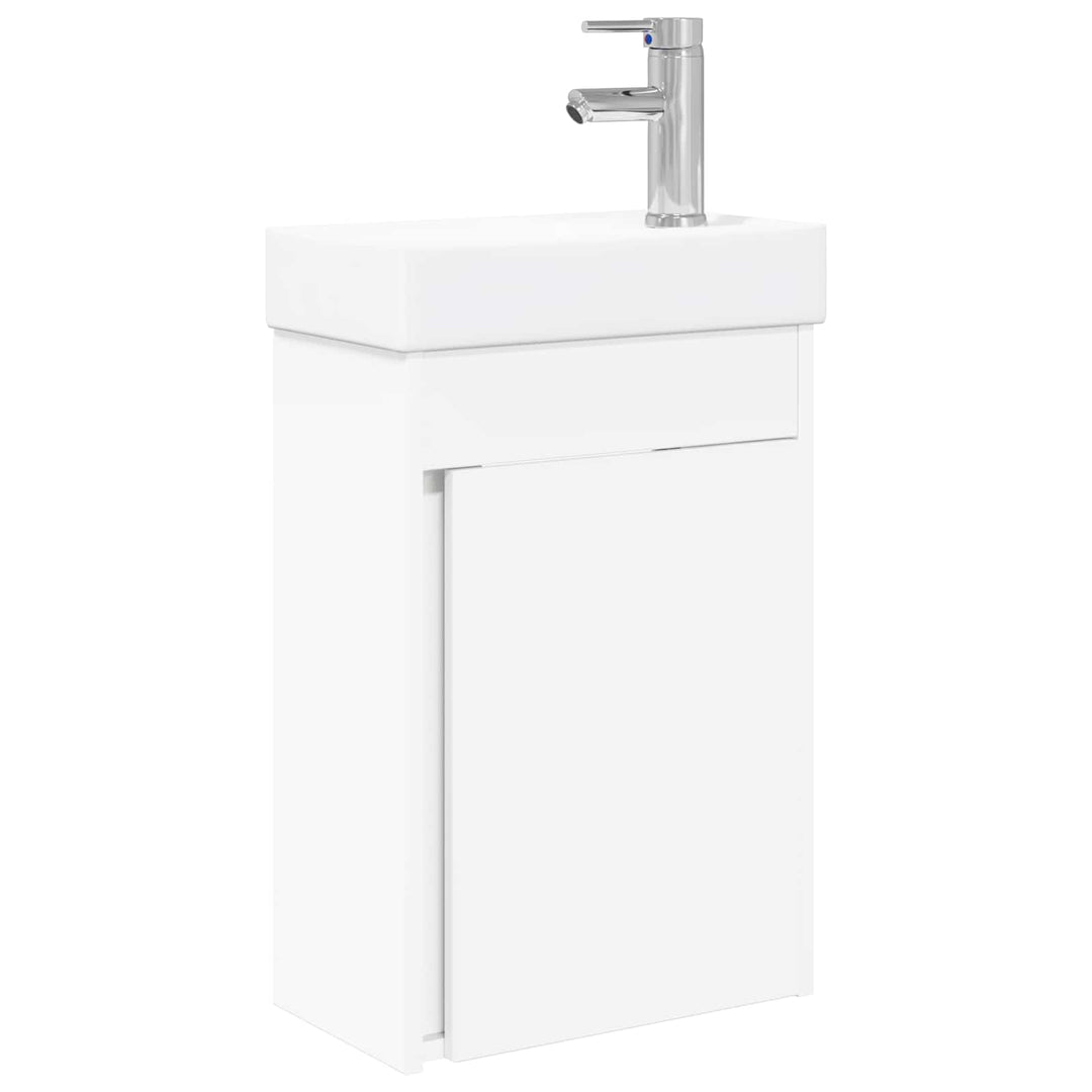 Badeværelses Vanity-enhed med Armatur Hvid 40,5 x 22,5 x 62 cm