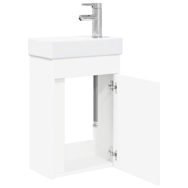 Badeværelses Vanity-enhed med Armatur Hvid 40,5 x 22,5 x 62 cm