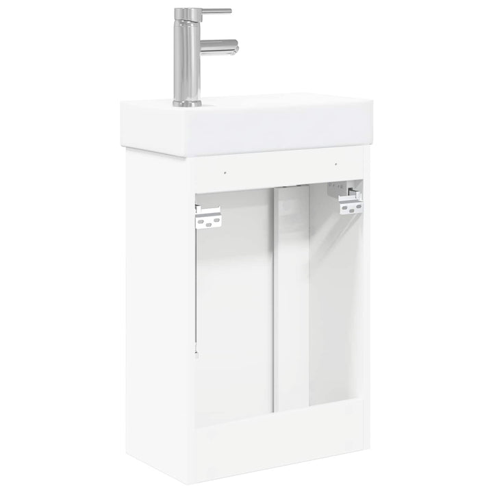 Badeværelses Vanity-enhed med Armatur Hvid 40,5 x 22,5 x 62 cm