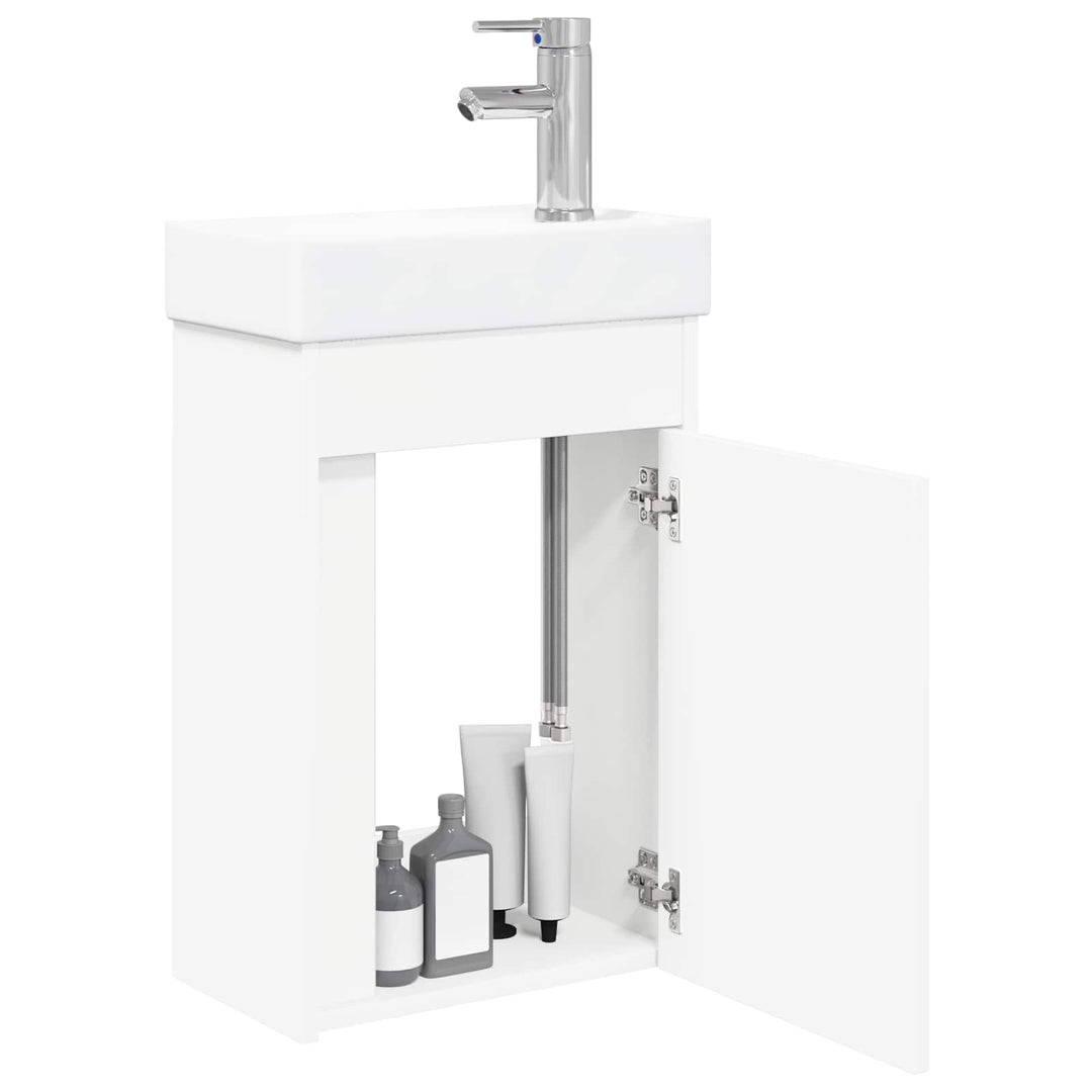 Badeværelses Vanity-enhed med Armatur Hvid 40,5 x 22,5 x 62 cm