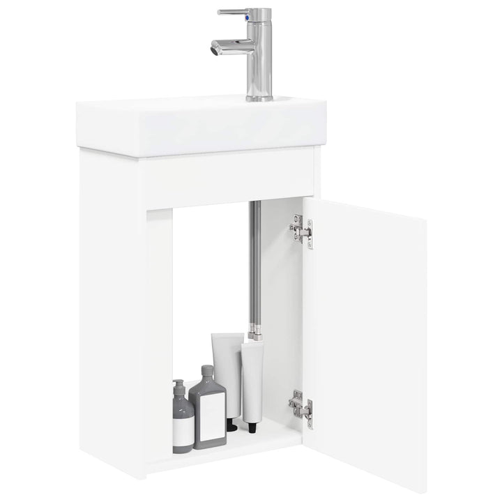 Badeværelses Vanity-enhed med Armatur Hvid 40,5 x 22,5 x 62 cm