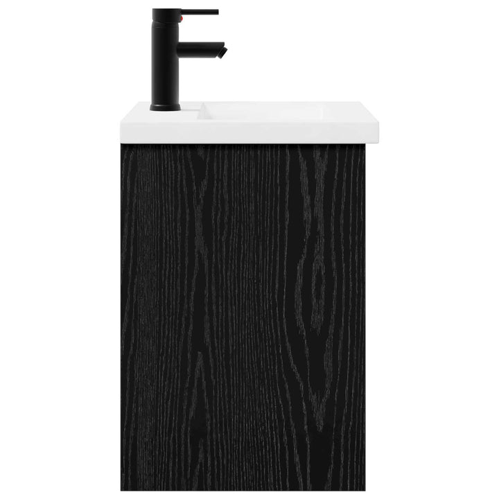 Badeværelses Vanity-enhed med Armatur Sort eg 42 x 40 x 74,5 cm