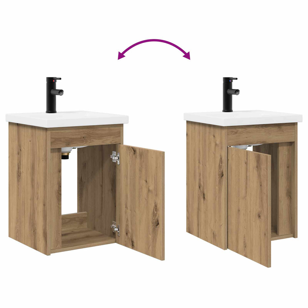 Badeværelses Vanity-enhed med Armatur Artisan-eg