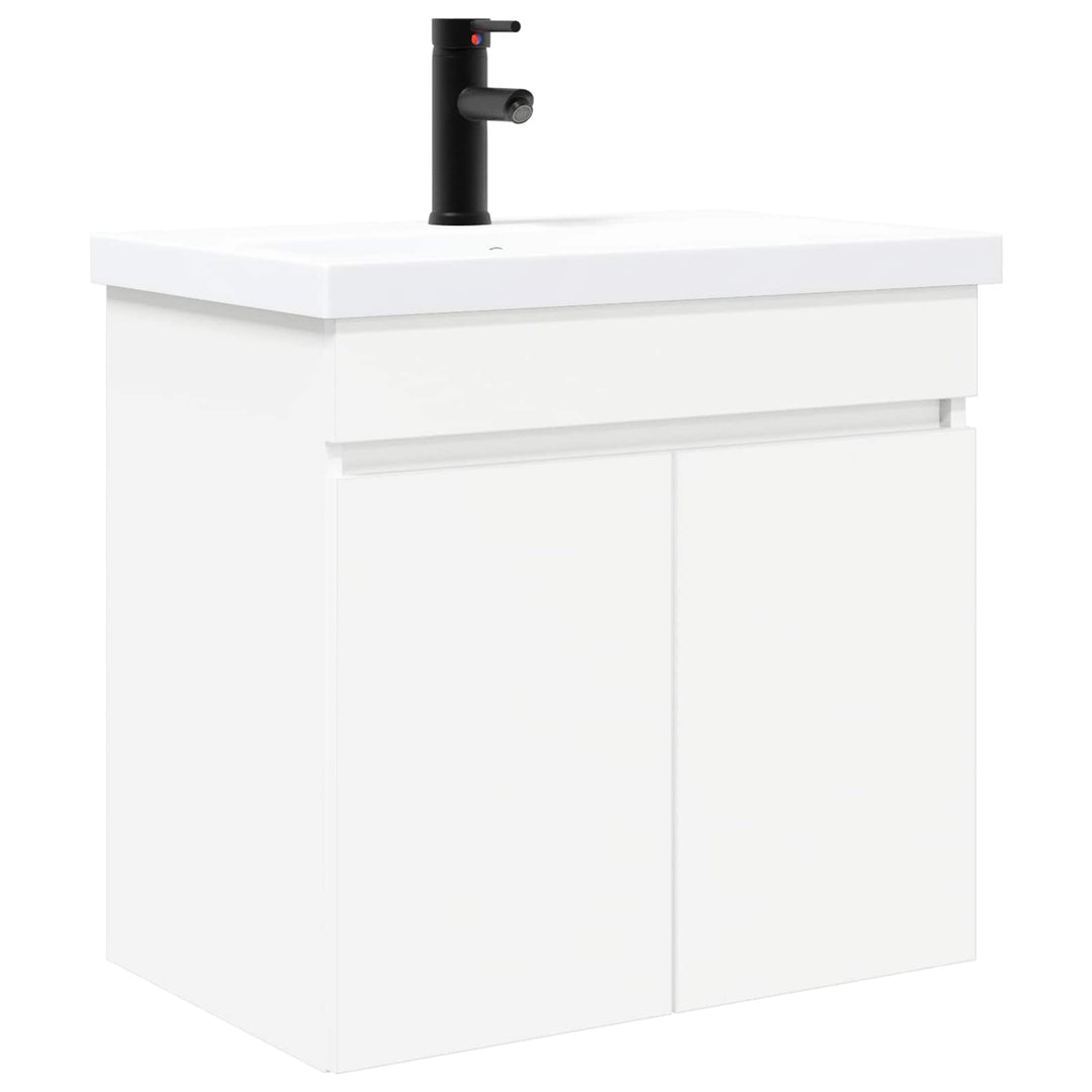Badeværelses Vanity-enhed med Armatur Hvid 61 x 40 x 74,5 cm