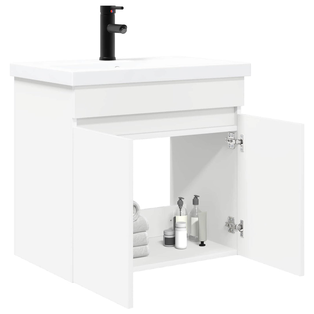 Badeværelses Vanity-enhed med Armatur Hvid 61 x 40 x 74,5 cm