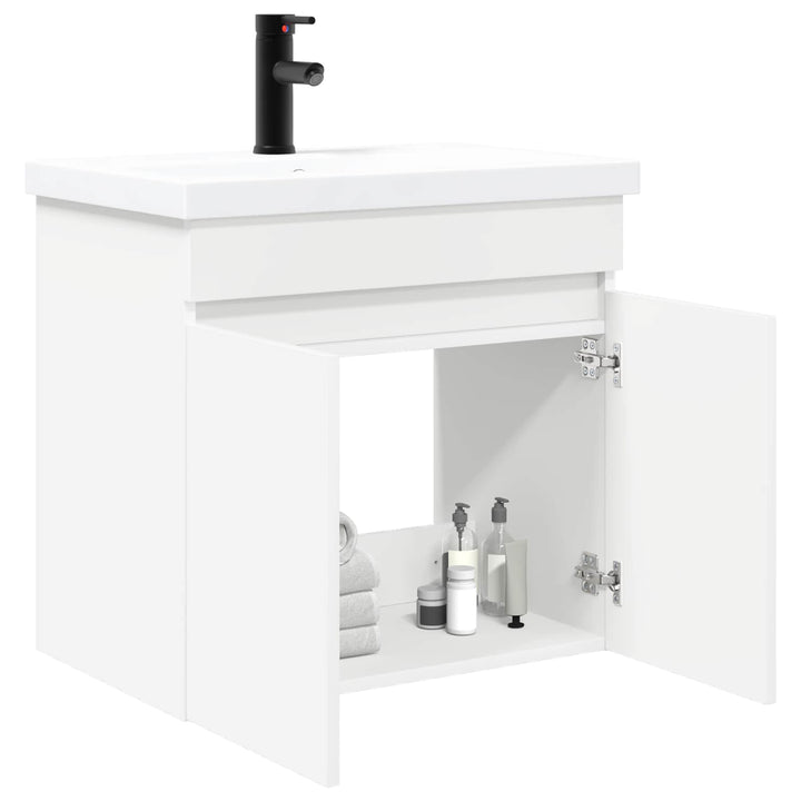 Badeværelses Vanity-enhed med Armatur Hvid 61 x 40 x 74,5 cm