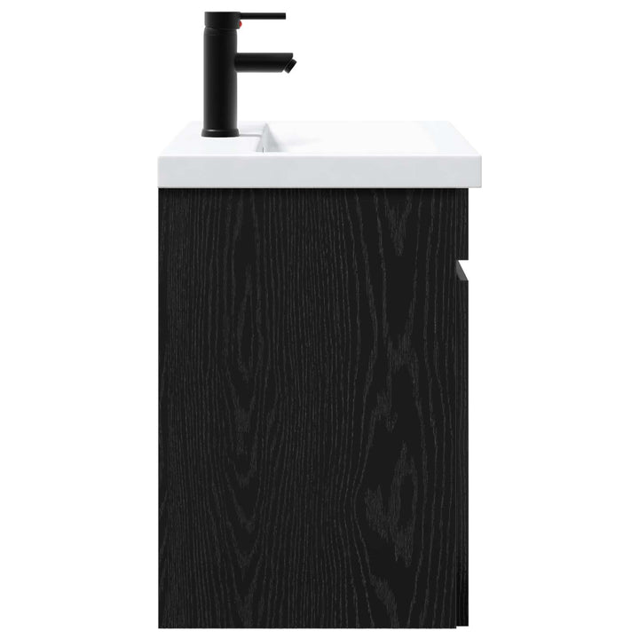 Badeværelses Vanity-enhed med Armatur Sort eg 61 x 40 x 74,5 cm