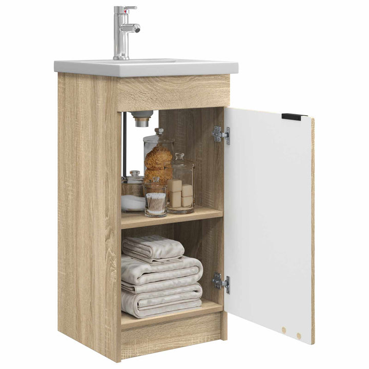 Badeværelsesvask med vask Sonoma-eg 42 x 40 x 84,5 cm