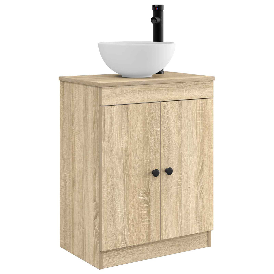 Badeværelsesvask med vask Sonoma-eg 54 x 35 x 83 cm