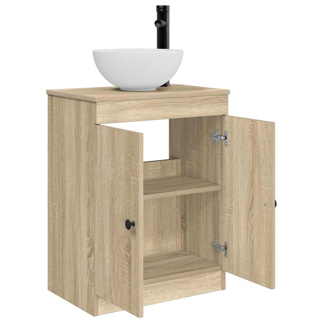 Badeværelsesvask med vask Sonoma-eg 54 x 35 x 83 cm