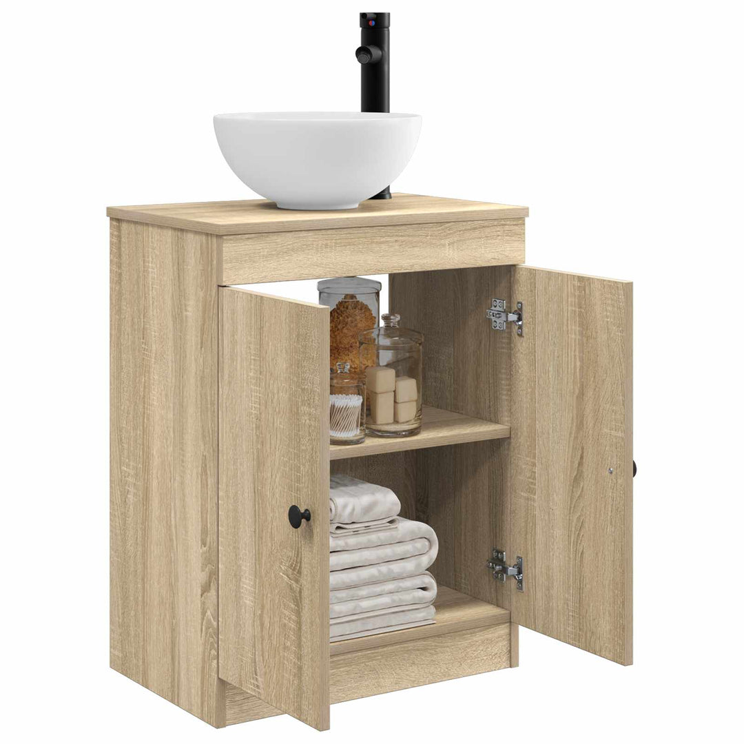 Badeværelsesvask med vask Sonoma-eg 54 x 35 x 83 cm
