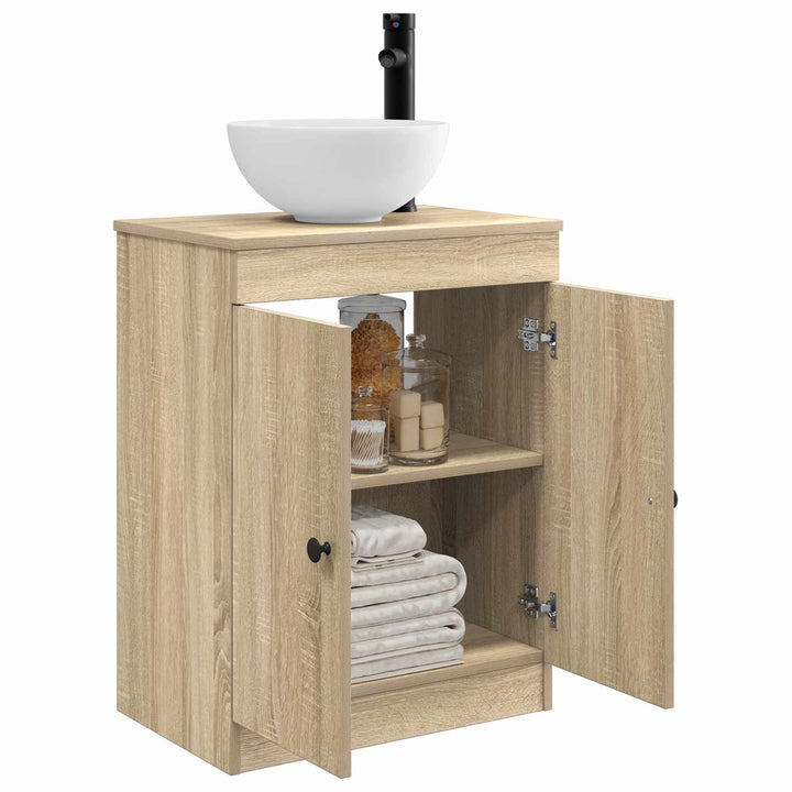 Badeværelsesvask med vask Sonoma-eg 54 x 35 x 83 cm