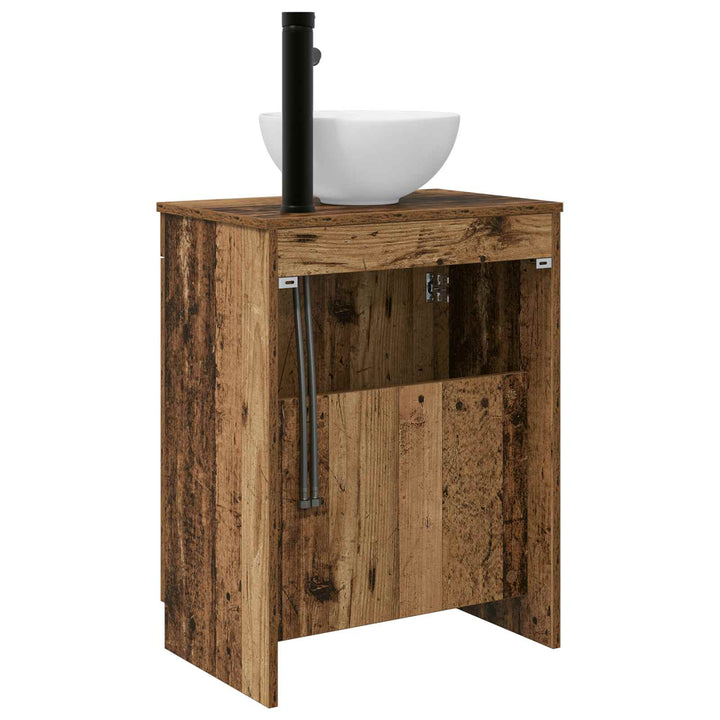 Badeværelsesvask med vask Gammelt træ 54 x 35 x 83 cm