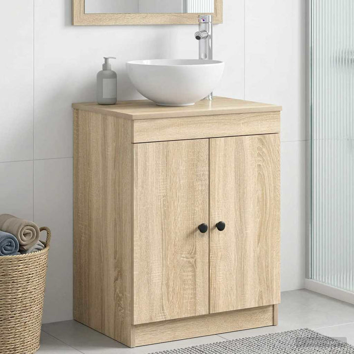 Badeværelsesskab Sonoma-eg 54 x 41 x 70 cm Konstrueret træ