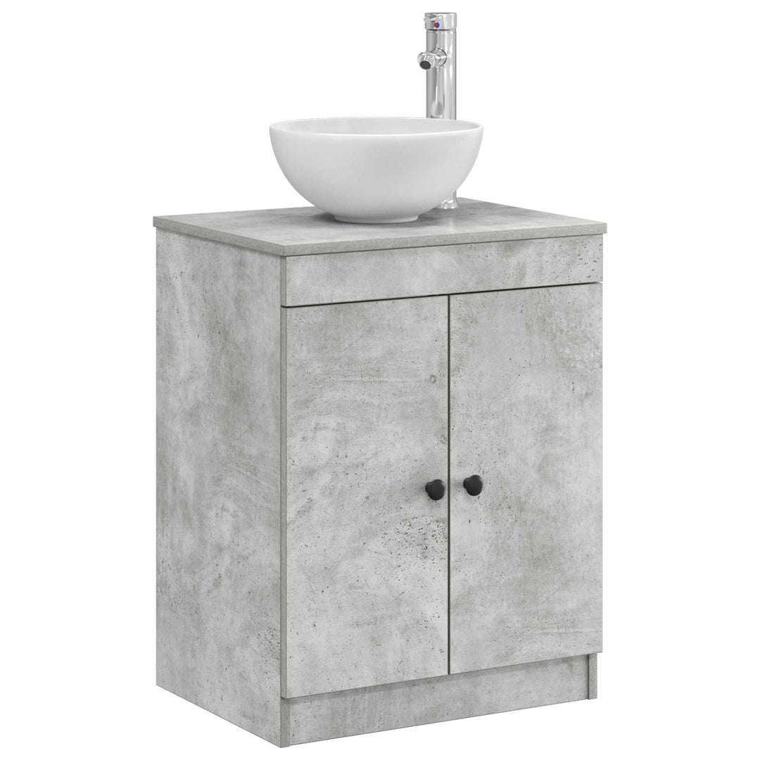 Badeværelsesskab Betongrå 54 x 41 x 70 cm Konstrueret træ