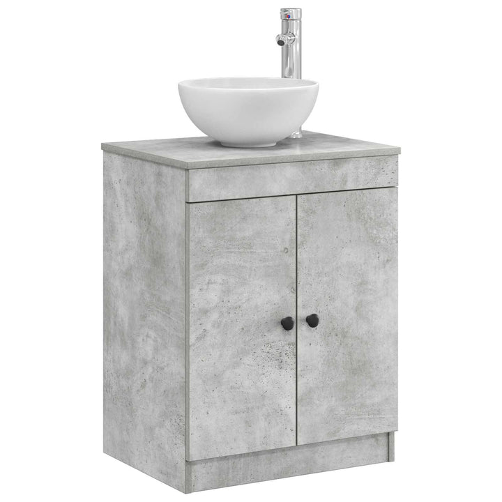Badeværelsesskab Betongrå 54 x 41 x 70 cm Konstrueret træ