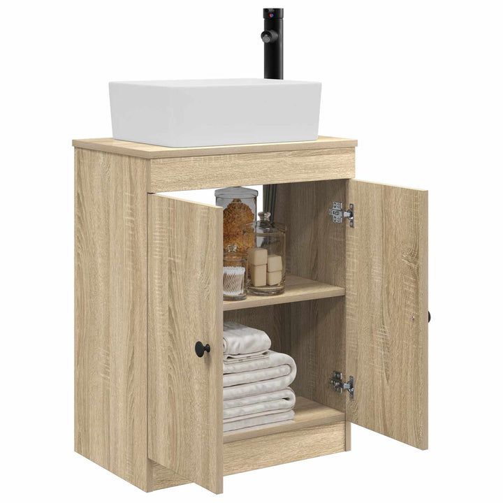 Badeværelsesvask med vask Sonoma-eg 54 x 35 x 83 cm
