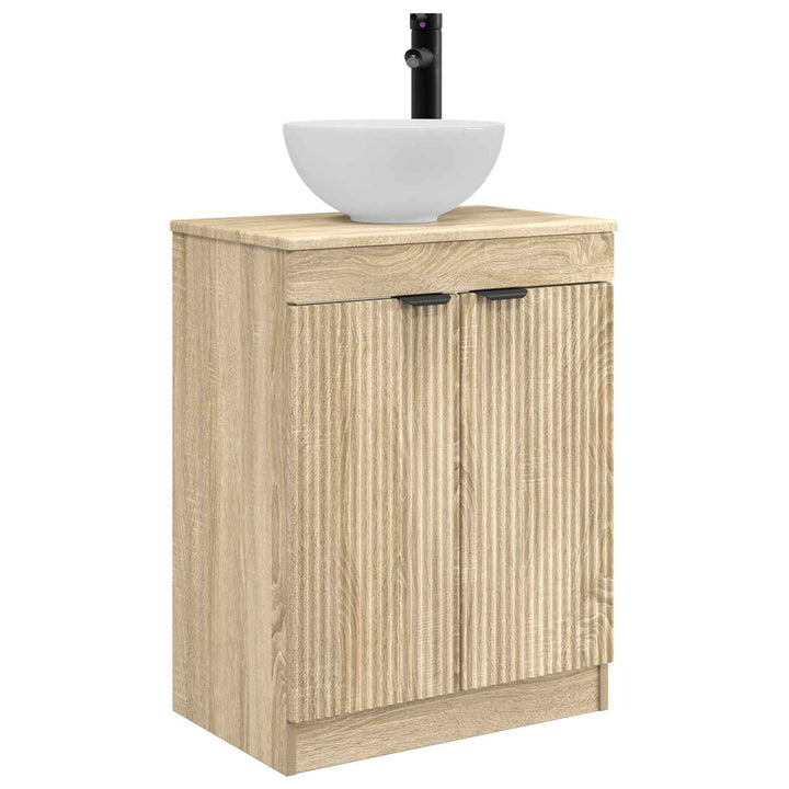 Badeværelsesvask med vask Sonoma-eg 54 x 35 x 83 cm