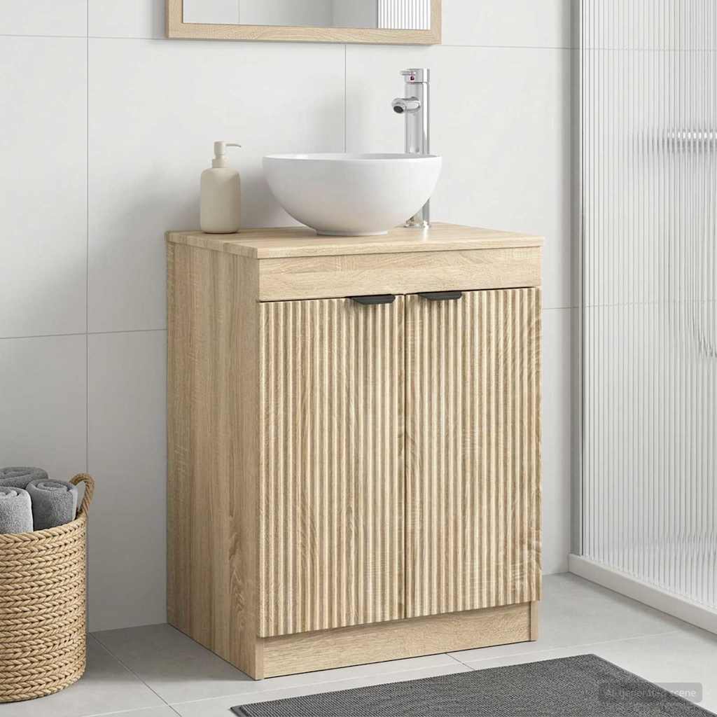 Badeværelsesskab Sonoma-eg 54 x 41 x 70 cm Konstrueret træ
