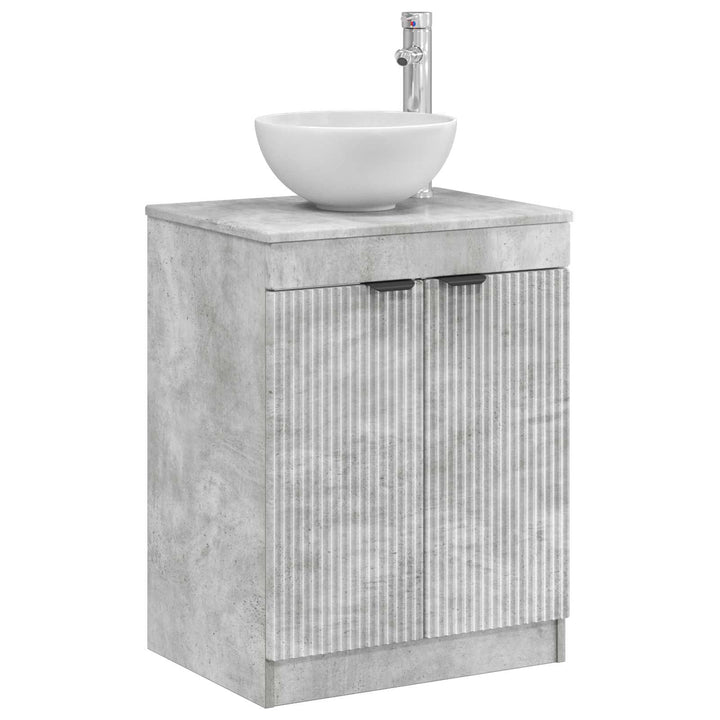 Badeværelsesskab Betongrå 54 x 41 x 70 cm Konstrueret træ