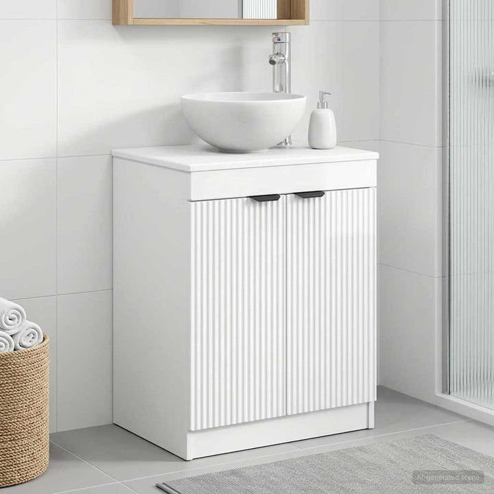 Badeværelsesskab Hvid højglans 54 x 41 x 70 cm Konstrueret træ