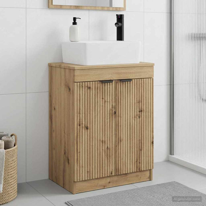 Badeværelsesvask med vask Artisan-eg 54 x 35 x 83 cm