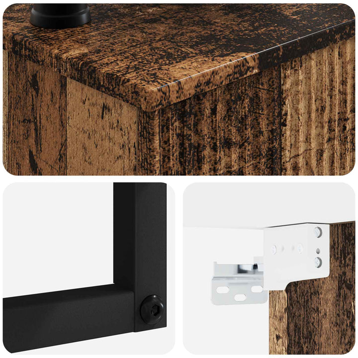 Vægmonteret vask Gammelt træ 40 x 35 x 39 cm Konstrueret træ