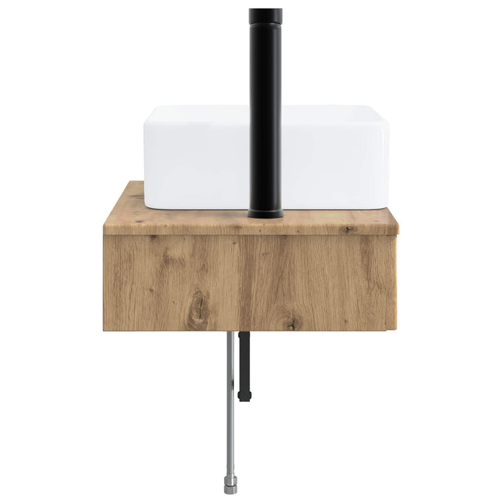Vægmonteret vask Artisan-eg 53 x 35 x 39 cm Konstrueret træ