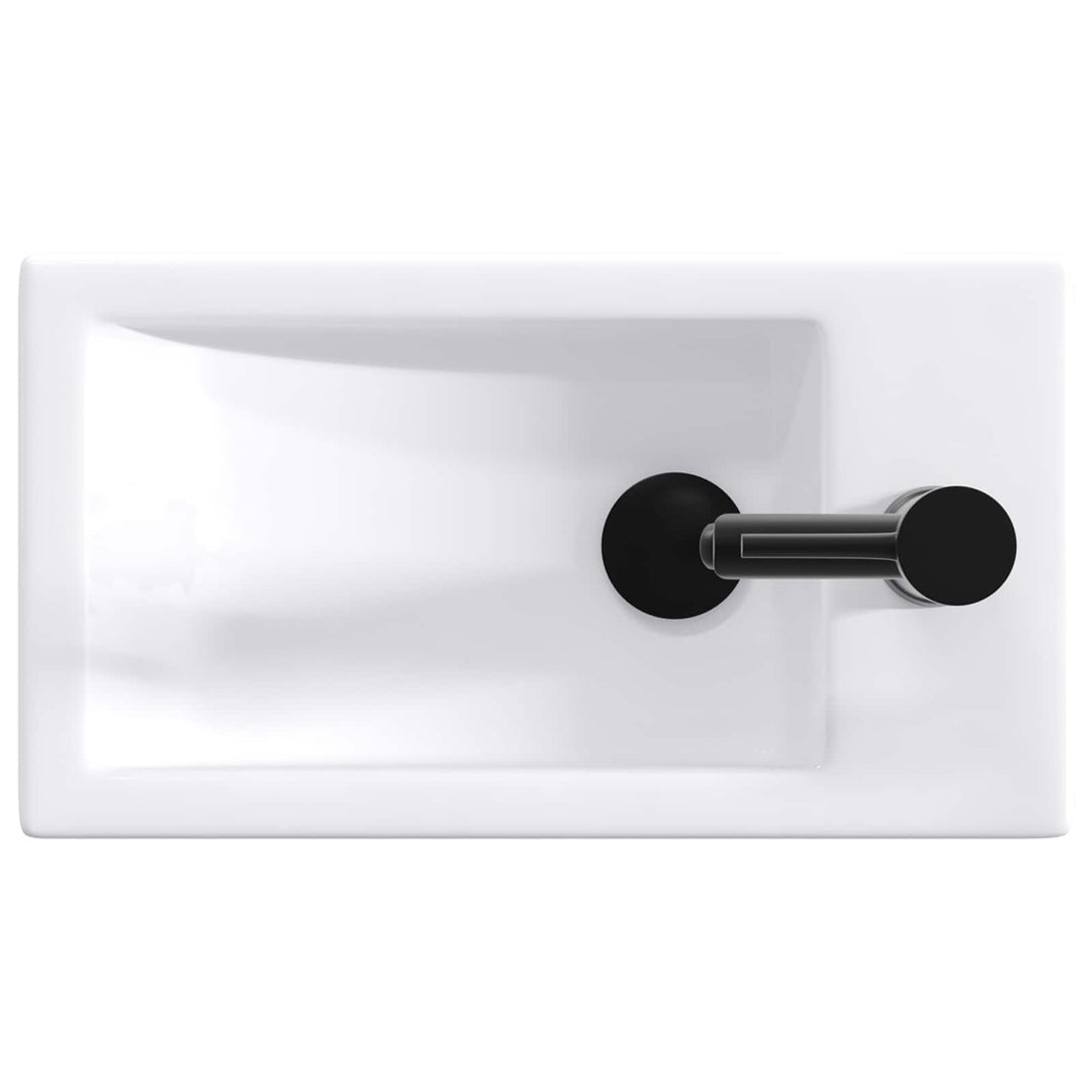Badeværelses vaskeskål Mat sort 45,5 x 25,5 x 13 cm Metal