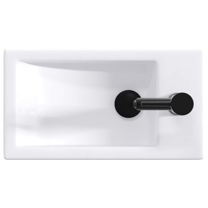 Badeværelses vaskeskål Mat sort 45,5 x 25,5 x 13 cm Metal