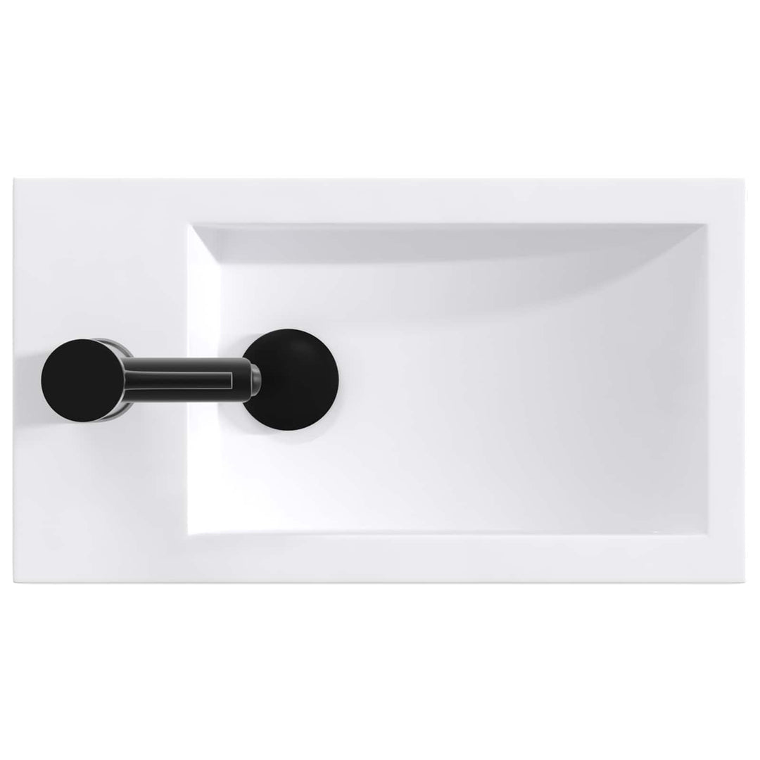 Badeværelses vaskeskål Mat sort 45,5 x 25,5 x 13 cm Metal
