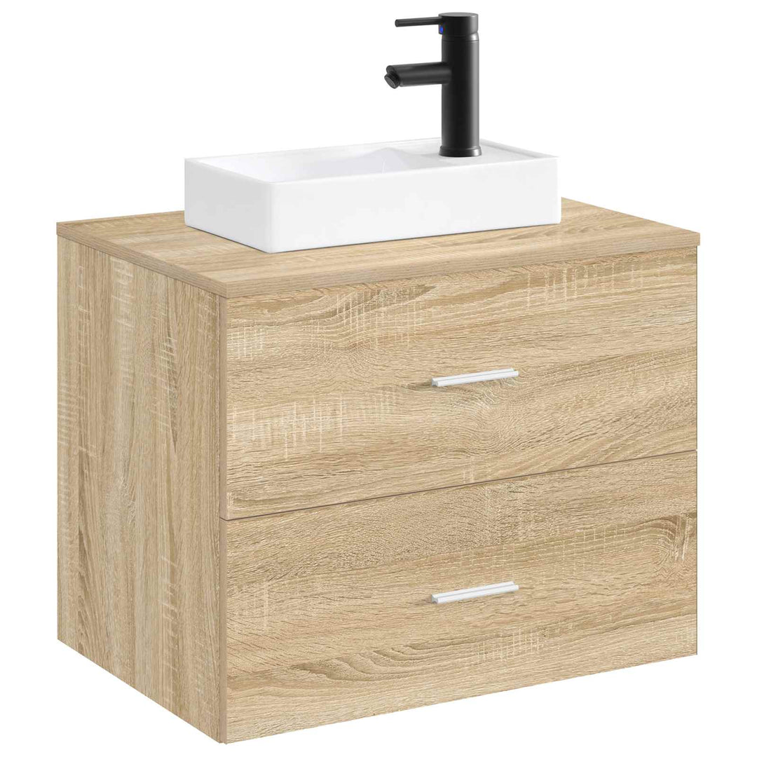 Badeværelses vaskeskål Mat sort 40,5 x 22,5 x 11,5 cm Metal