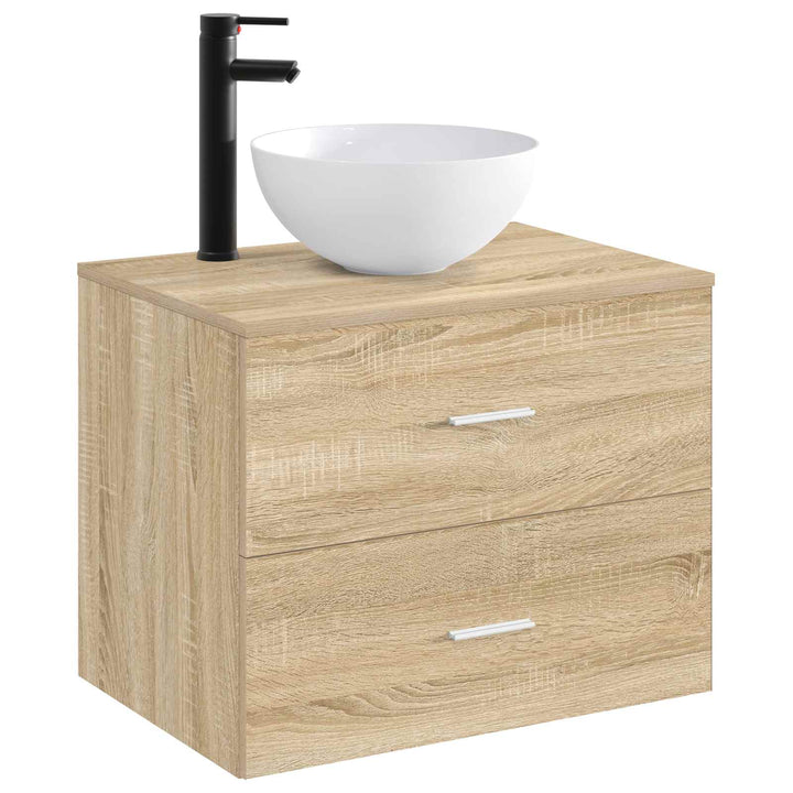 Badeværelses vaskeskål Mat sort 35,5 x 35,5 x 14,5 cm Metal