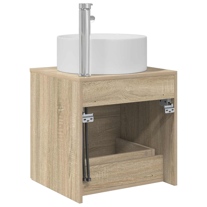 Væghængt håndvask skab Sonoma-eg 49,5 x 44,5 x 65,5 cm
