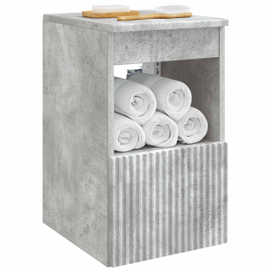 Badeværelsesskab Betongrå 30 x 41 x 50 cm Konstrueret træ