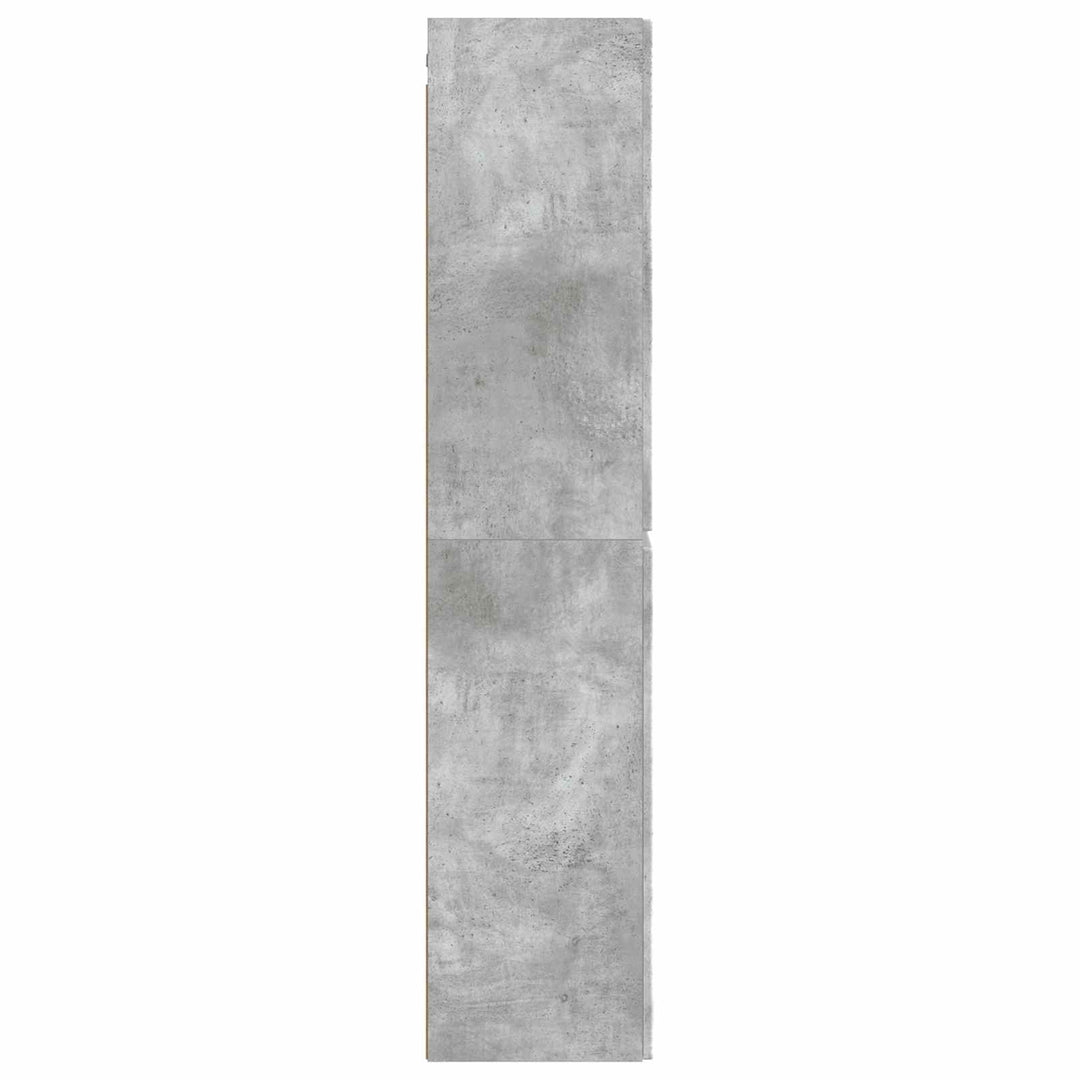 Vægmonteret Badeværelsesskab Betongrå 33 x 34,5 x 160 cm