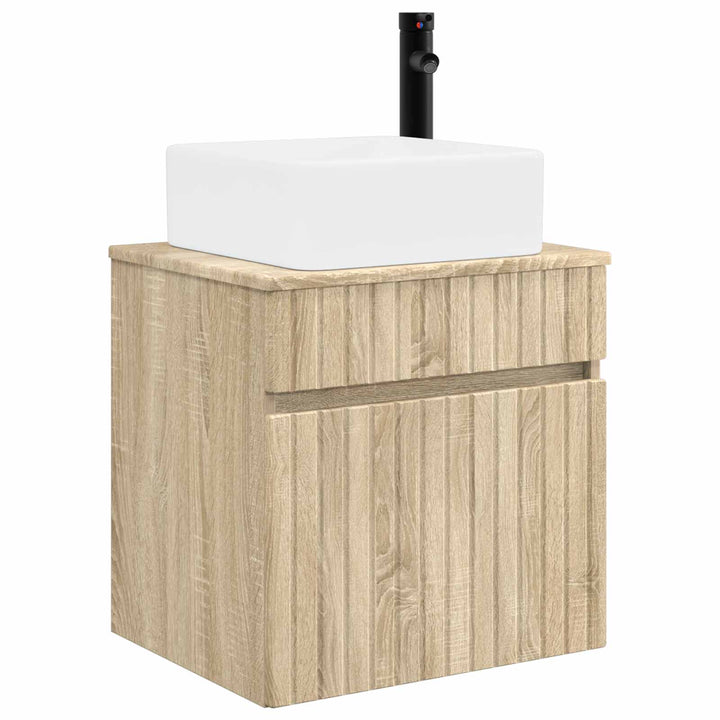 Vægmonteret håndvask skab Sonoma-eg 49 x 41 x 63 cm