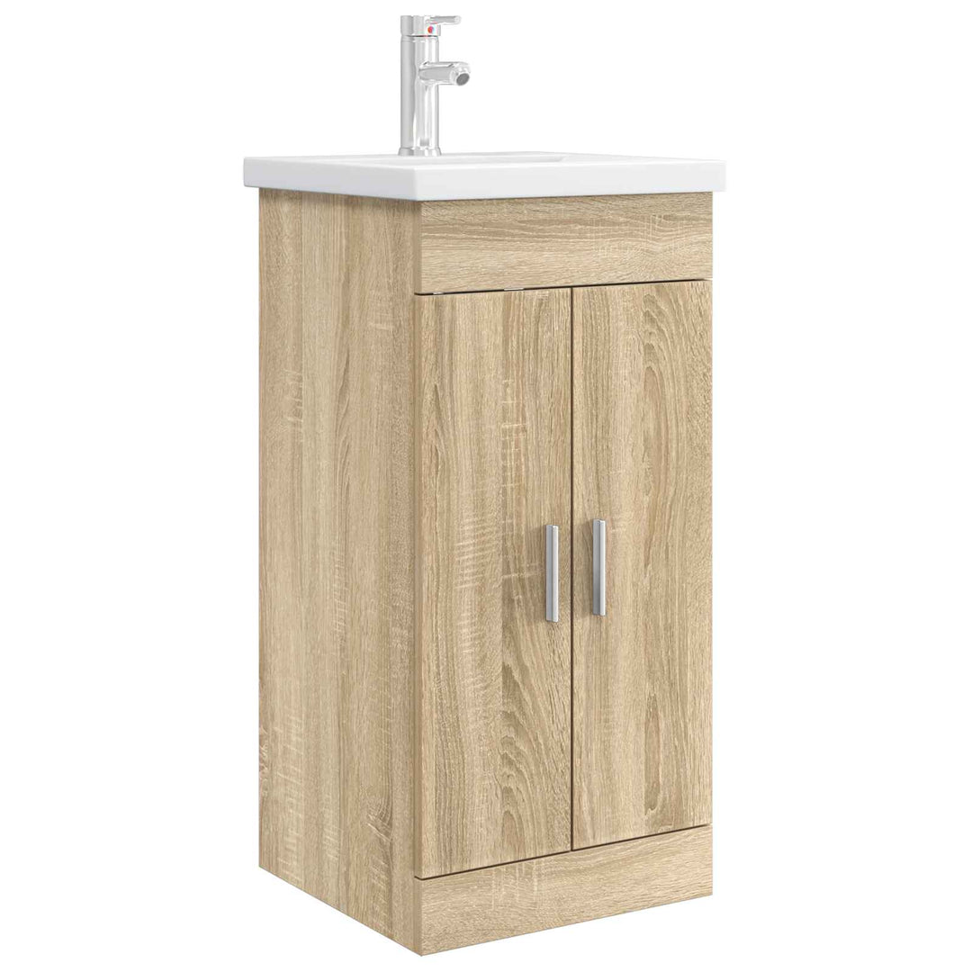 Badeværelsesvask med vask Sonoma-eg 42 x 40 x 84,5 cm