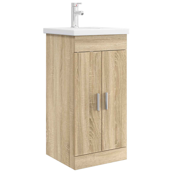 Badeværelsesvask med vask Sonoma-eg 42 x 40 x 84,5 cm