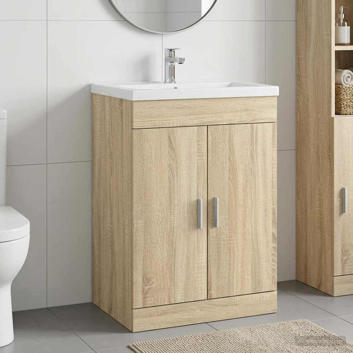 Badeværelse Under Vask Skab Sonoma-eg 56 x 37,5 x 81 cm