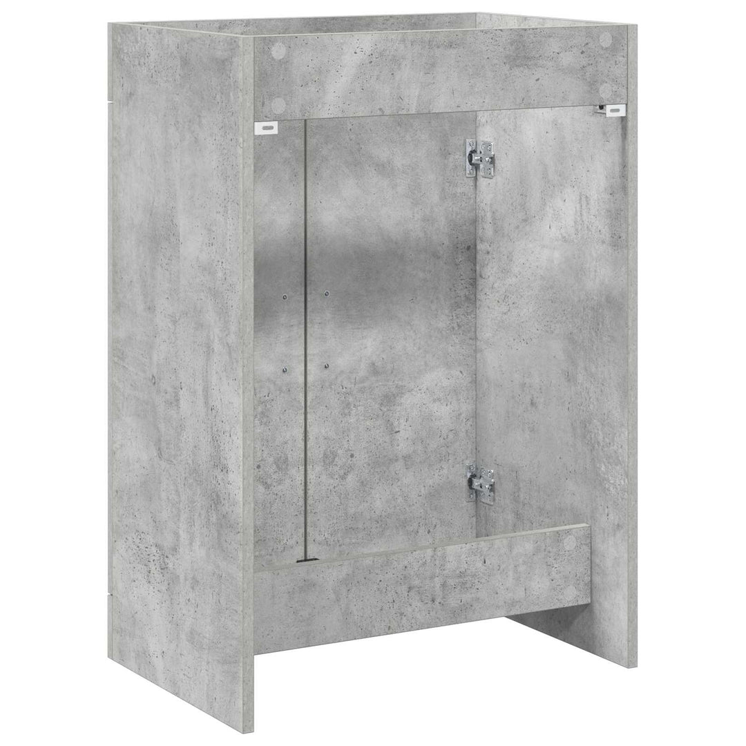 Badeværelse Under Vask Skab Betongrå 56 x 37,5 x 81 cm