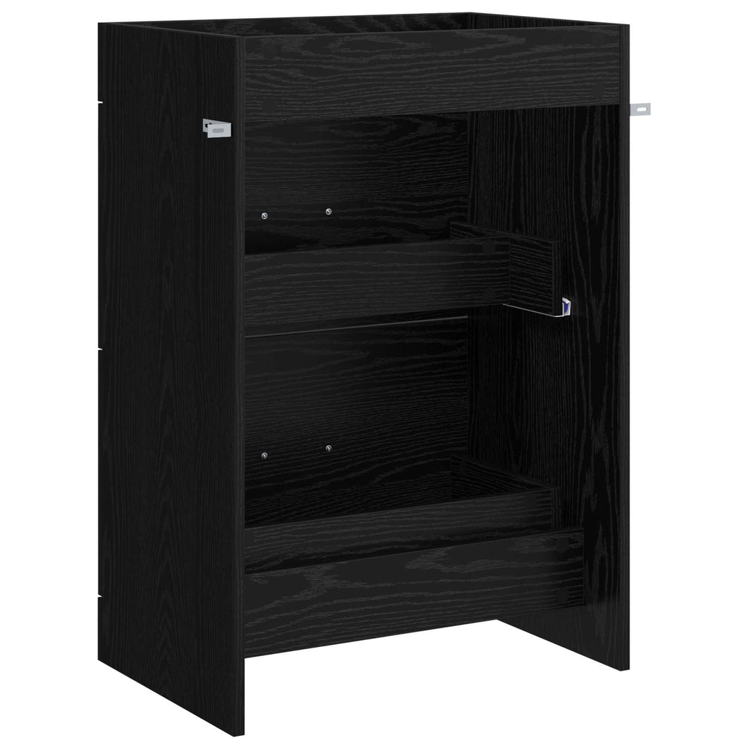 Badeværelse Under Vask Skab Sort eg 56 x 37,5 x 81 cm