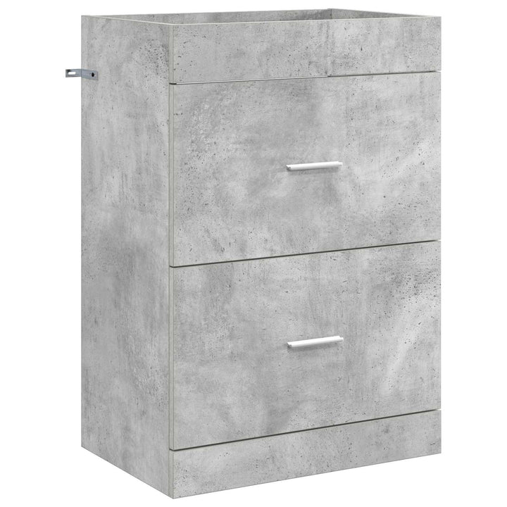 Badeværelse Under Vask Skab Betongrå 56 x 37,5 x 81 cm