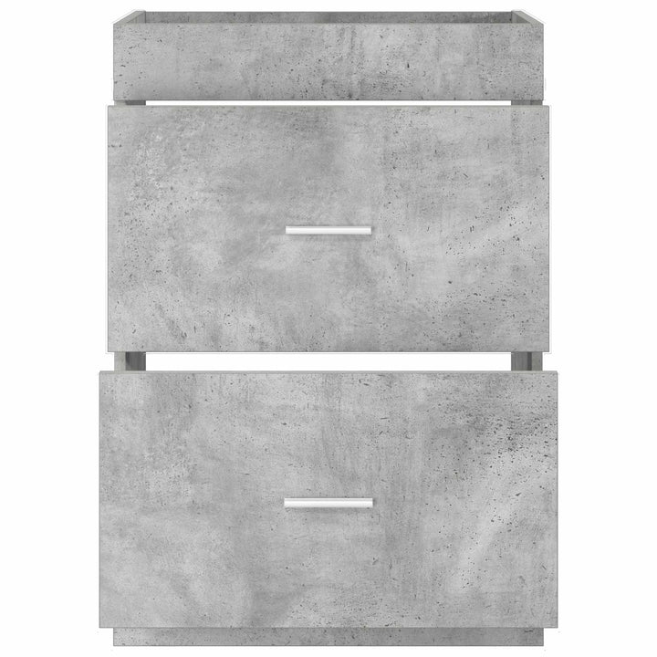 Badeværelse Under Vask Skab Betongrå 56 x 37,5 x 81 cm