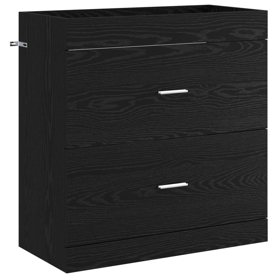 Badeværelse Under Vask Skab Sort eg 78,5 x 37,5 x 81 cm