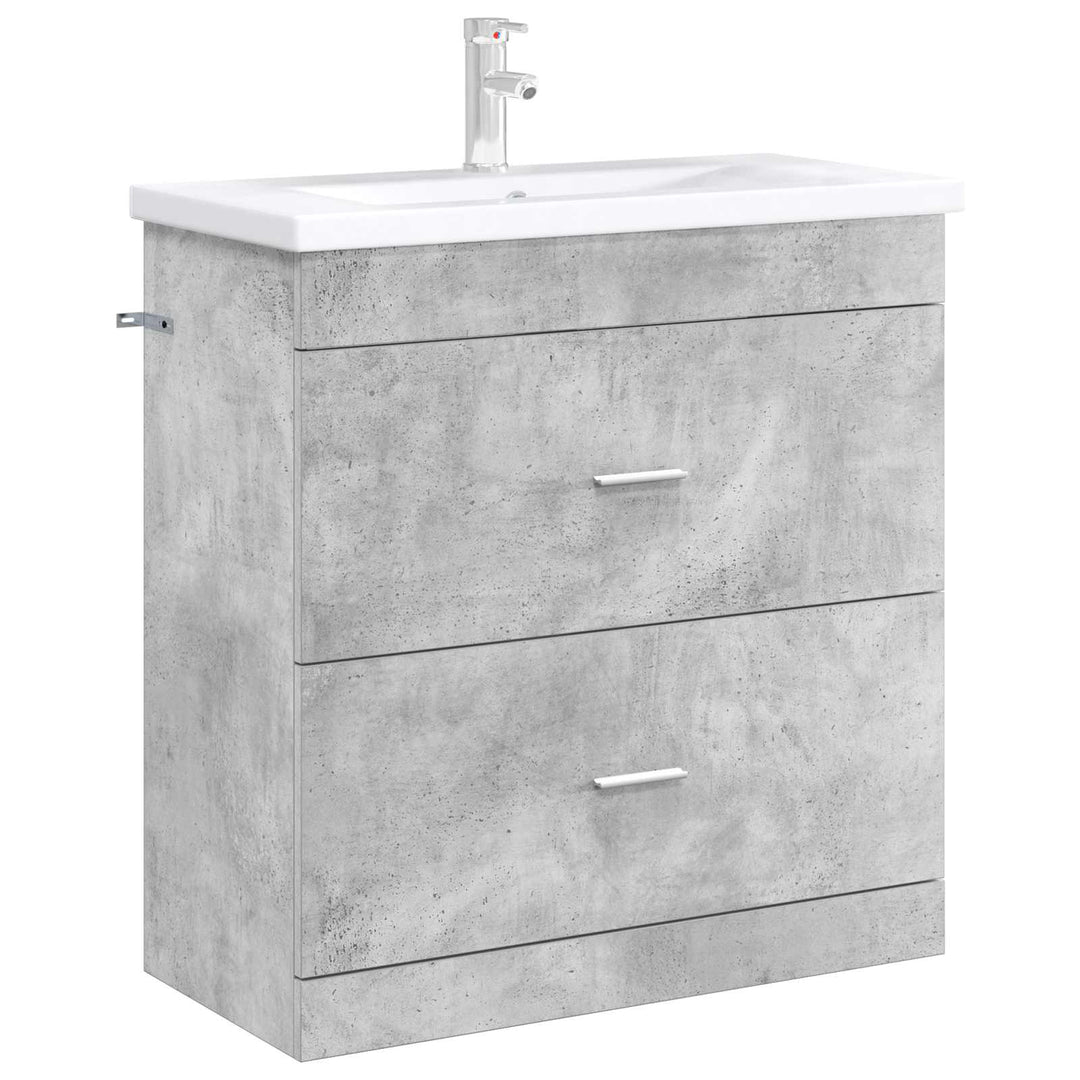 Badeværelse Under Vask Skab Betongrå 78,5 x 37,5 x 81 cm