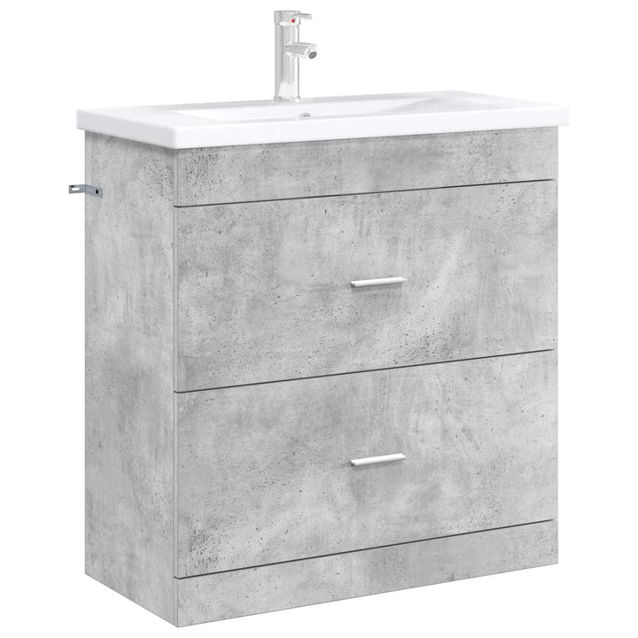 Badeværelse Under Vask Skab Betongrå 78,5 x 37,5 x 81 cm